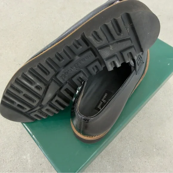 Paul Green Natasha LF Black Crinkled Patent Leather Loafers - Size 7.5 - Picture 7 of 9